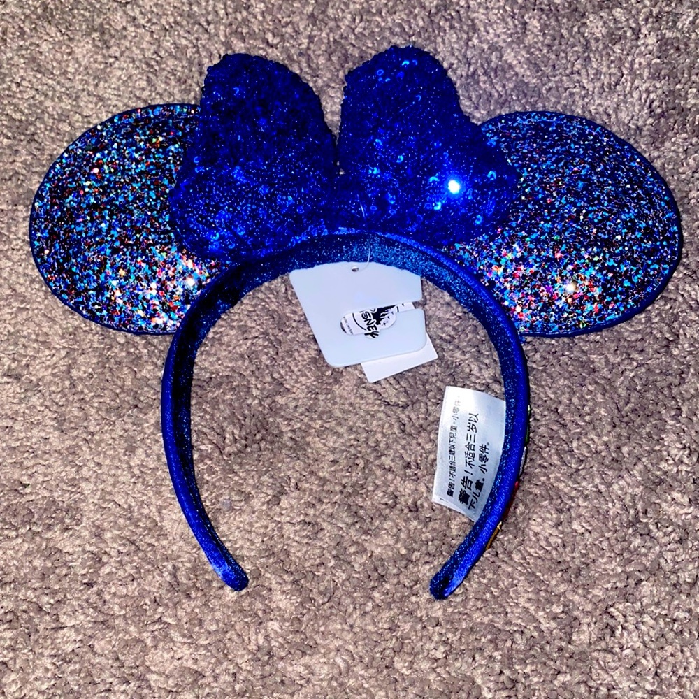Sequin blue Minnie ears 2020
